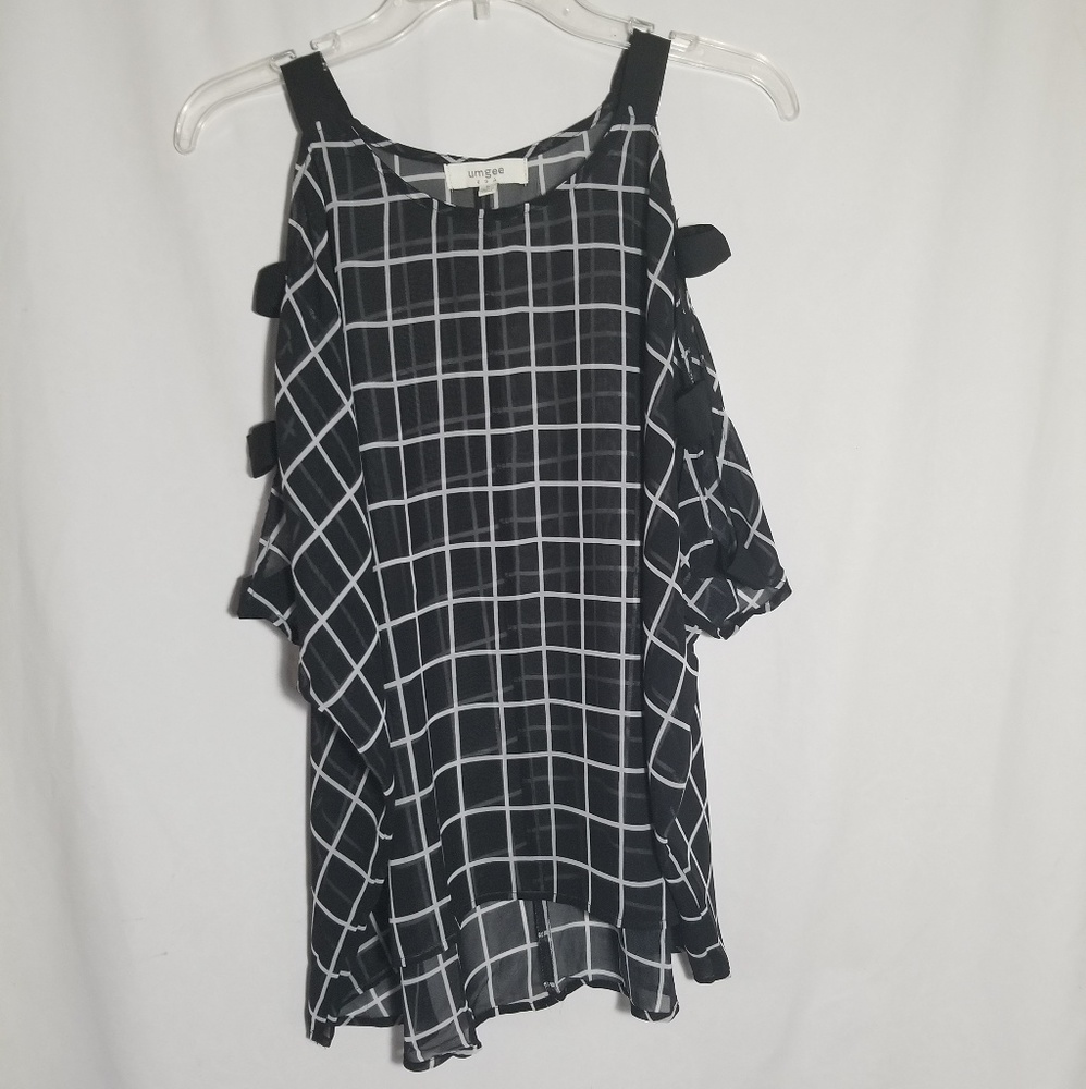 Umgee| Black and White Blouse